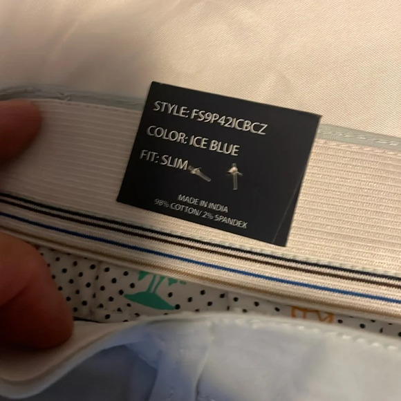 Free plante strech short ice blue - Picture 2 of 4